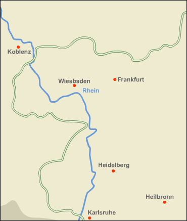 Karte Alleenstraße Frankfurt