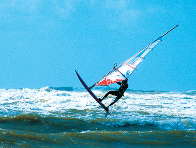 Windsurfen am Strand von Ulcinj